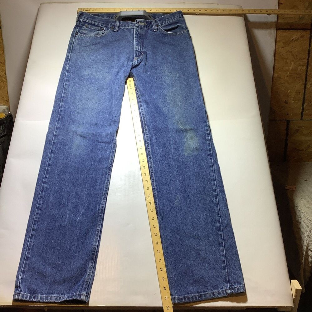 Magellan Outdoors Jeans Mens 34x34 Med Wash Relaxed Straight Leg Denim Western